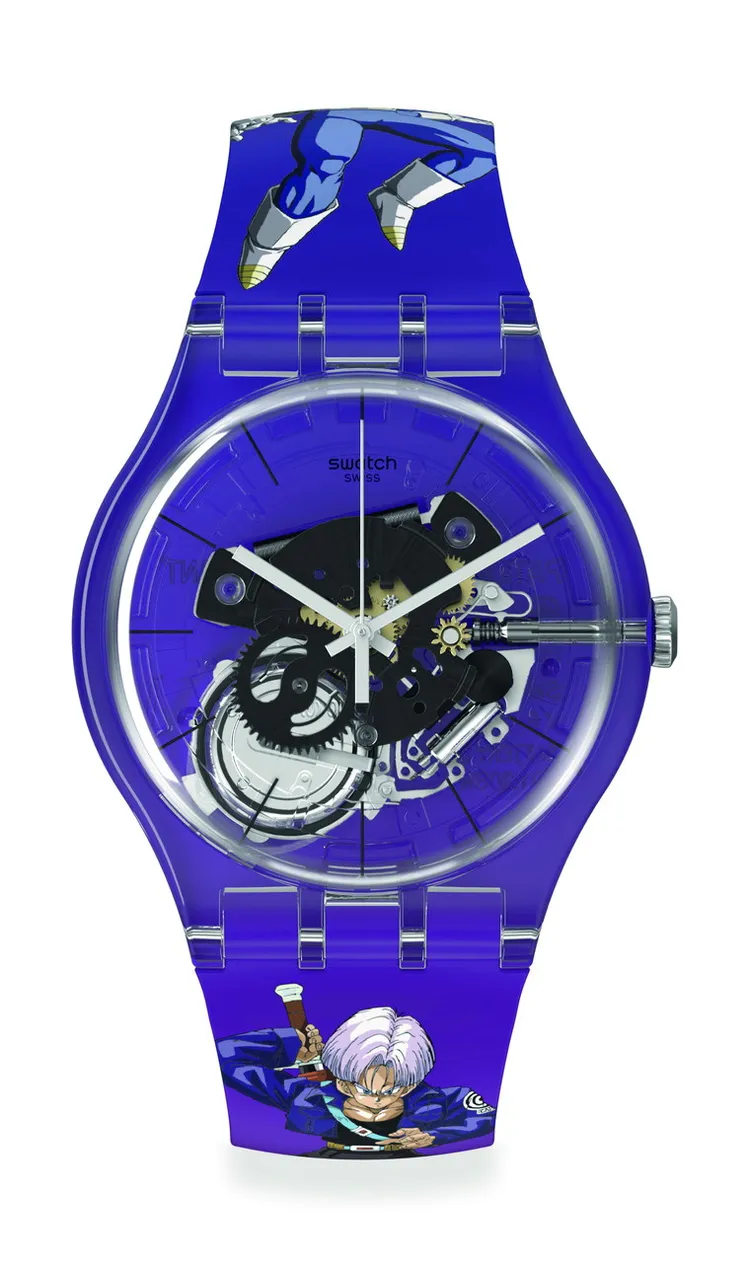 Swatch X You七龍珠Z訂製錶特南克斯款，3950元。品牌提供