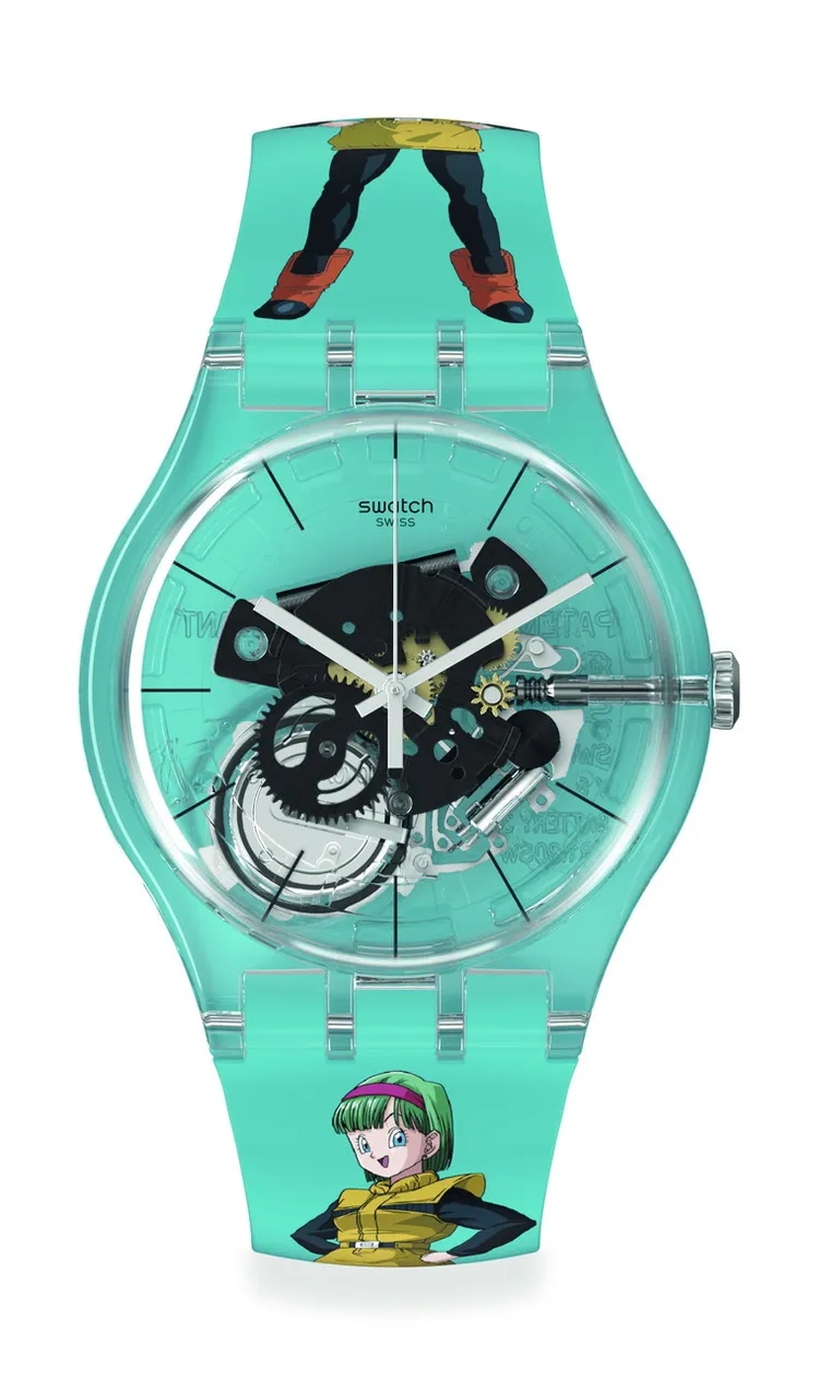 Swatch X You七龍珠Z訂製錶布馬款，3950元。品牌提供