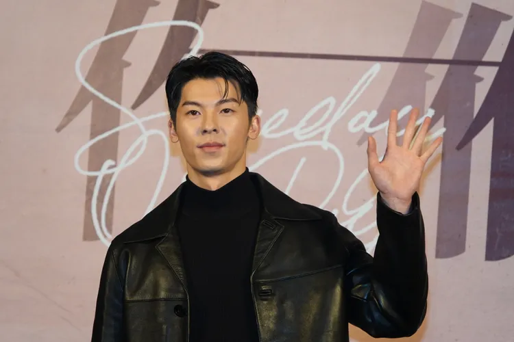 許光漢直說有看到很多粉絲舉牌子很感動。陳德興攝