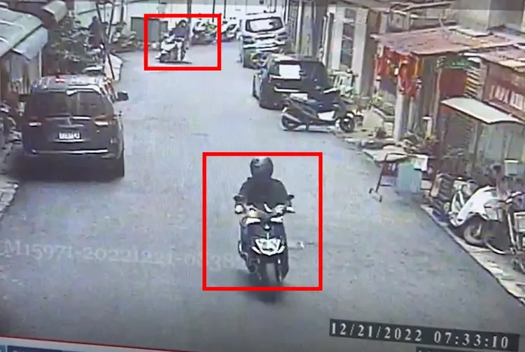 兇嫌3人騎車離開。翻攝畫面