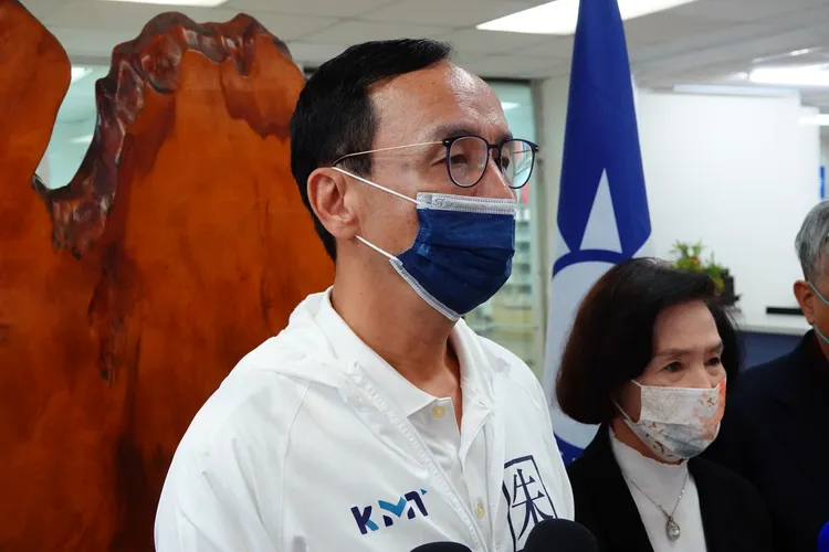 國民黨主席朱立倫。林泊志攝