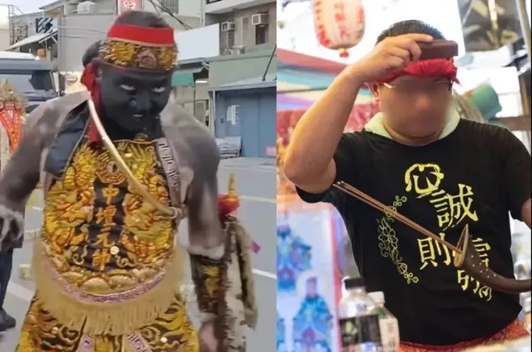 網友肉搜出打人的乩身是他。翻攝苗栗頭份太玄宮粉專