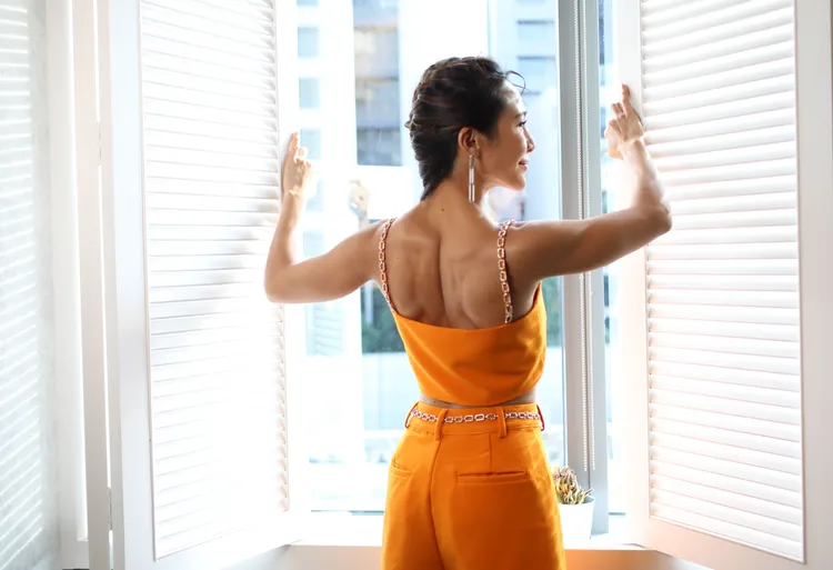 梁文音曬出一身健康膚色。鄭孟晃攝