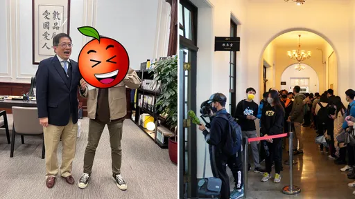 管中閔卸任前邀學生合影留念 學生持標語「感到悲痛」!