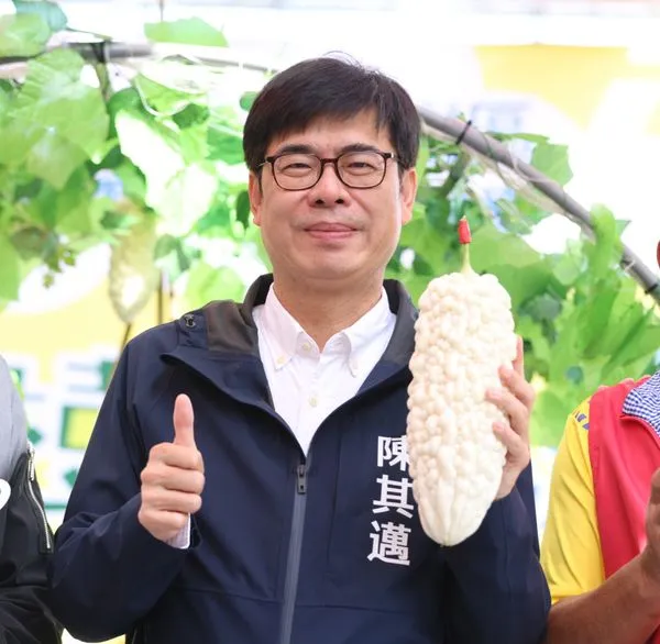 邁邁送的是高雄的寶物，白玉苦瓜。