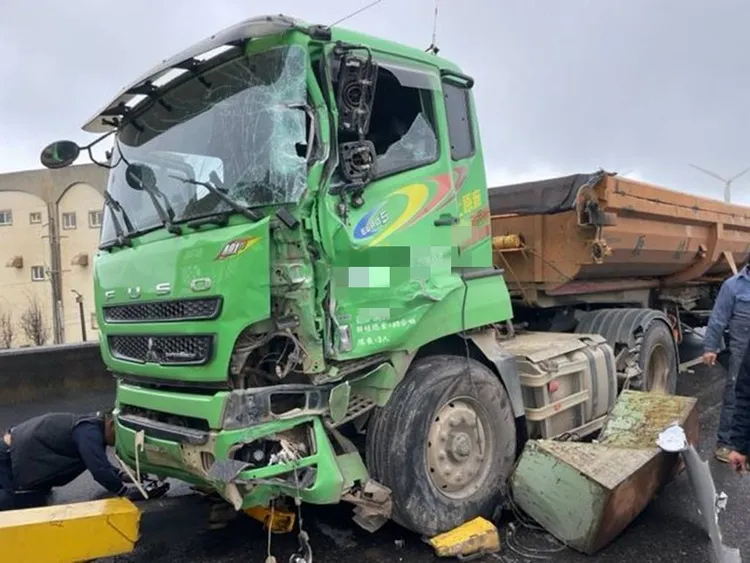 車禍現場。大園警分局提供