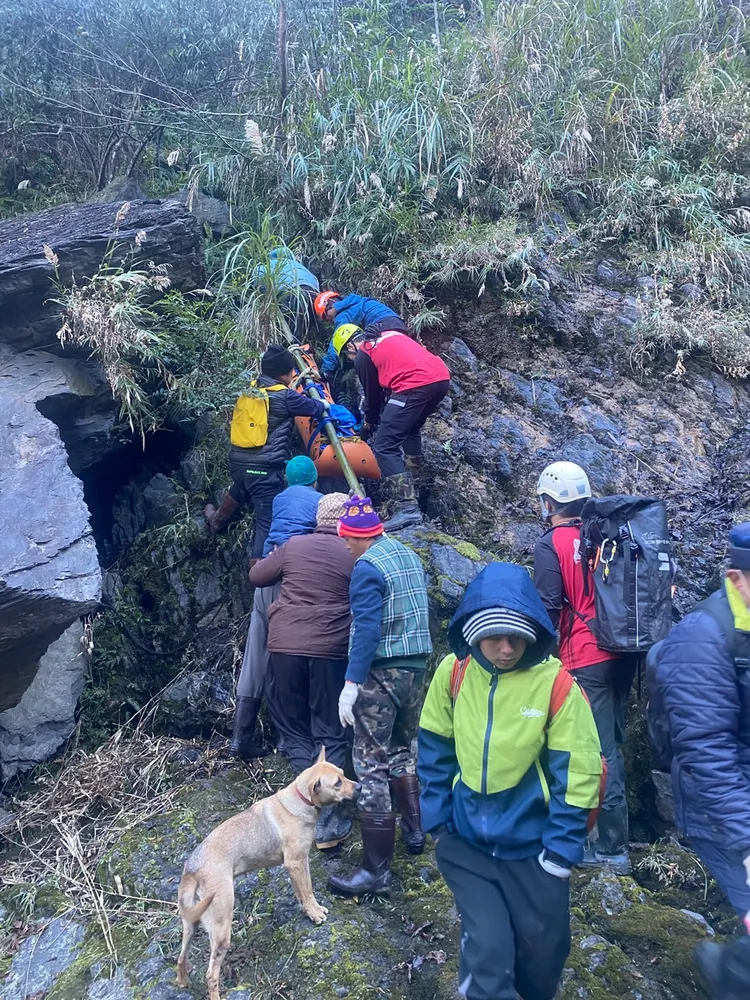 家屬不放棄希望，經過民間搜救隊28天搜查終於找到郭男。翻攝畫面
