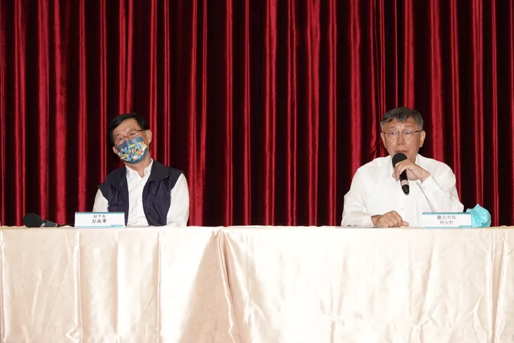 柯文哲稱現在北市業務被台智光壟斷。陳德興攝