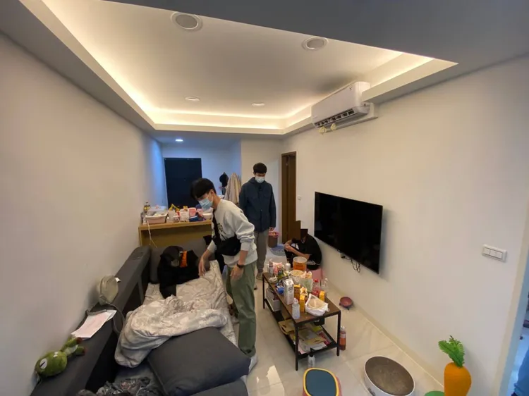 警方在李女租屋處搜索。淡水警分局提供