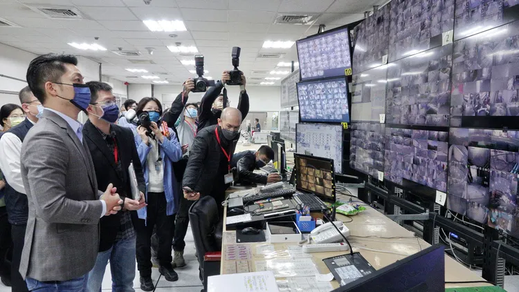 蔣萬安透過廣播向市府同仁致意。莊宗達攝