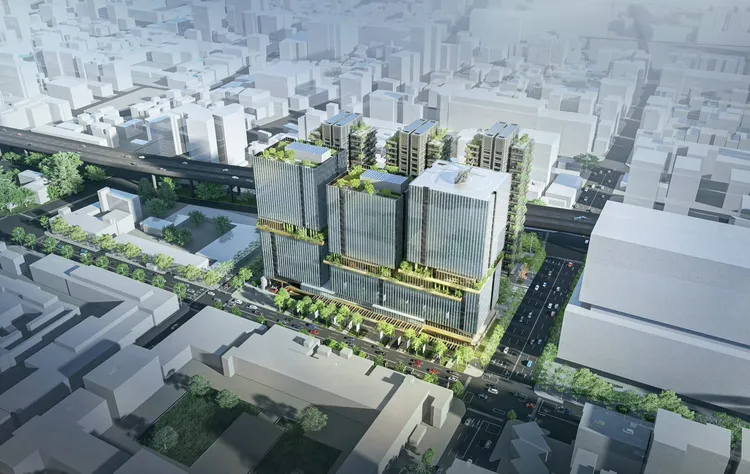 行二行三基地將打造六大棟國家級行政園區。冠德建設提供