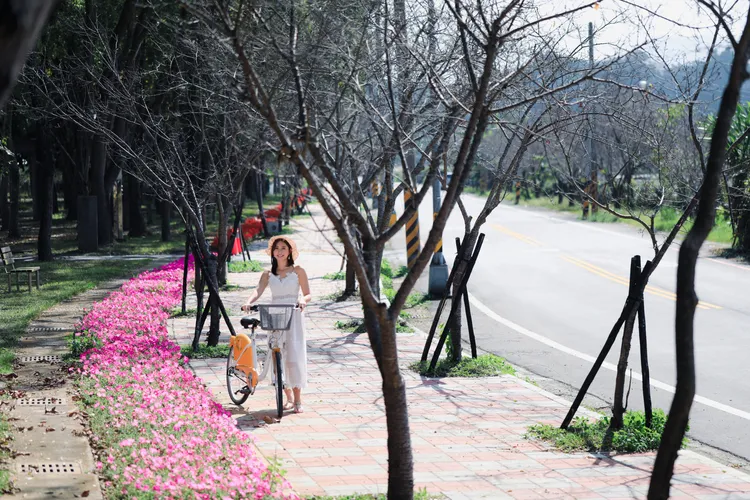 新社區有台中普羅旺斯之稱，民眾可騎腳踏車漫遊這個美麗小山城。新社區公所提供