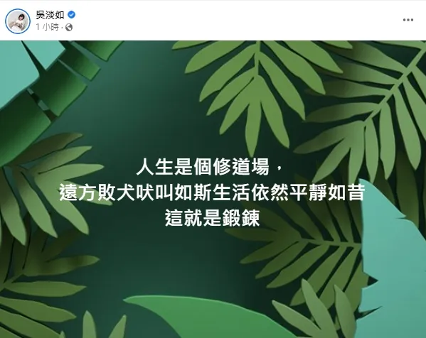 吳淡如看似也餘怒未消。引自吳淡如臉書
