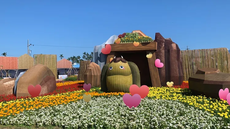 台中國際花毯節今年主題是《心花開》，希望每個到台中賞花民眾都能「心花開！」曾雪蒨攝