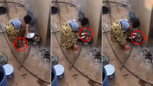 影片｜煮飯竟脫「原味紅內褲」攪拌加熱　鄰居偷拍驚揭她給老公的詭異料理