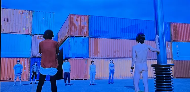 山下智久全裸登場，技巧性避開重點部位。翻攝Netflix