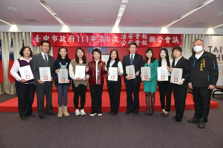 台中市今年共有9名行員阻詐金額超過200萬元。台中市警提供