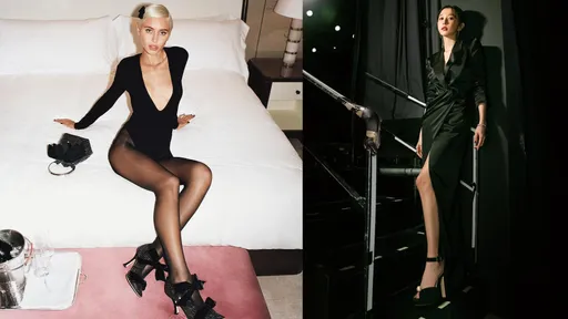 邵雨薇秀鞋高衩美腿「被迫」見客 不敵裘德洛愛女霸氣黑絲更誘人