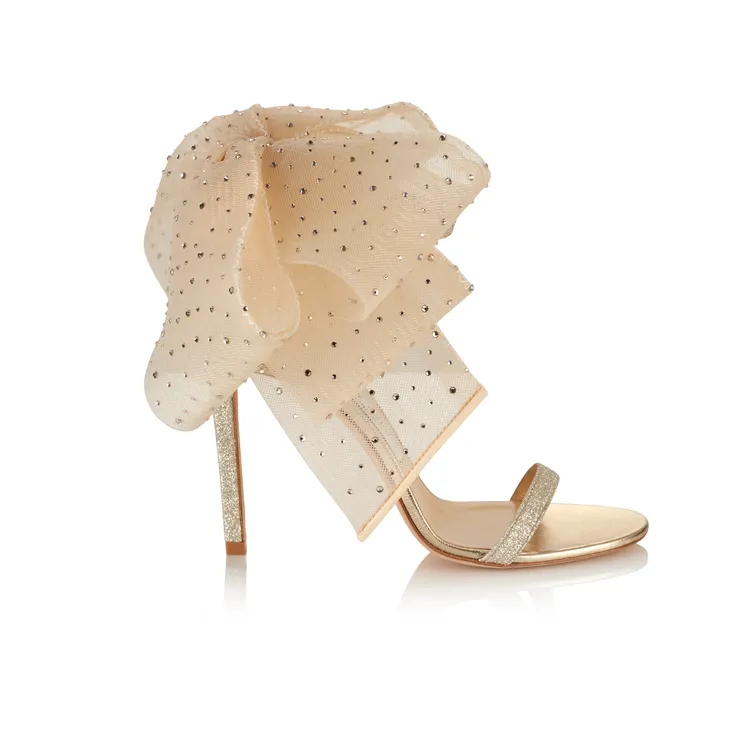 Aveline蝴蝶結綁帶高跟鞋，4萬4800元。品牌提供