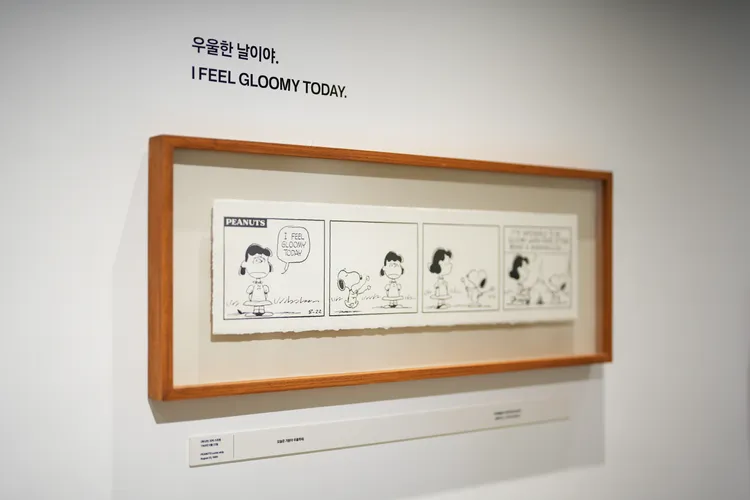 史努比最早以四格漫畫方式呈現。田欣雲攝