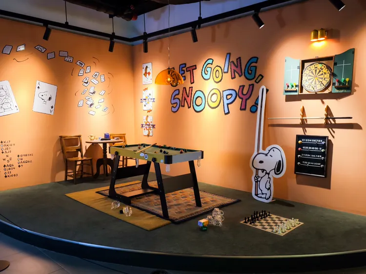 庭園小屋還原漫畫造景。田欣雲攝