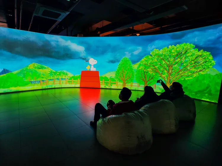 環景投影史努比動畫。田欣雲攝