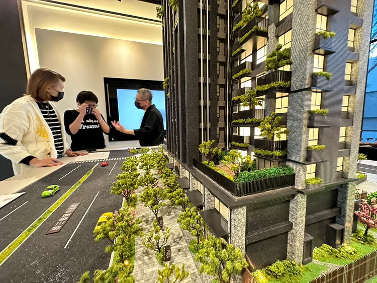 14期線上開發案至少千坪以上最具競爭力，房價坐5望6。王鈞生攝