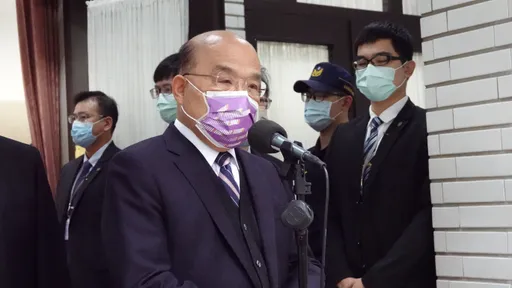 北檢被掛上民進黨旗　駁控制司法！蘇貞昌：希望大家尊重