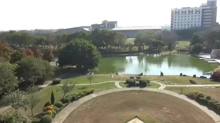 明道大學校園優美。孫英哲攝