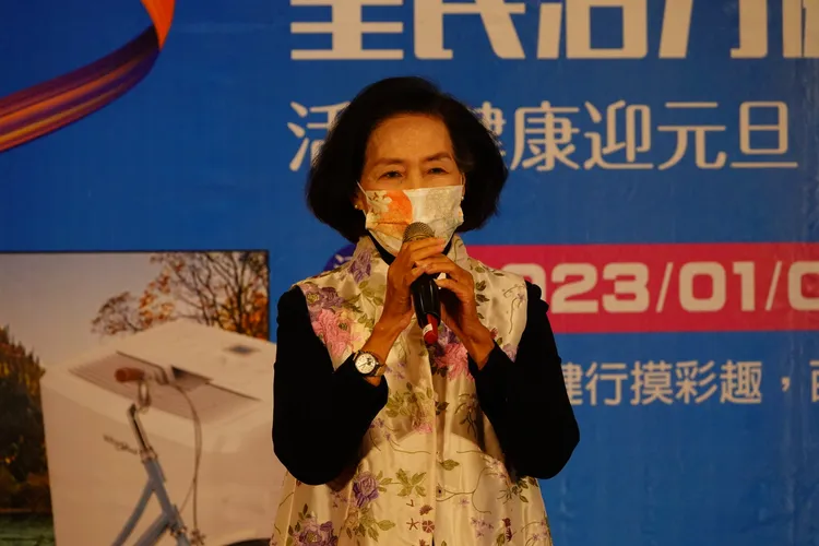 宜蘭縣長林姿妙邀請縣民參與元旦升旗健行活動。林泊志攝