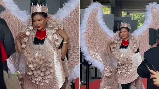 正妹畢業穿176萬元「天使之翼」超浮誇 男友銀彈太強了