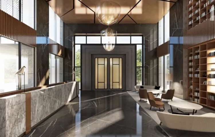 大安森林公園周邊新案開價不落人後，單坪200萬元身價幾乎成為銷售追求的目標，圖為預售案「Forest Park吉美富徠」3D示意圖。翻攝吉美富徠臉書