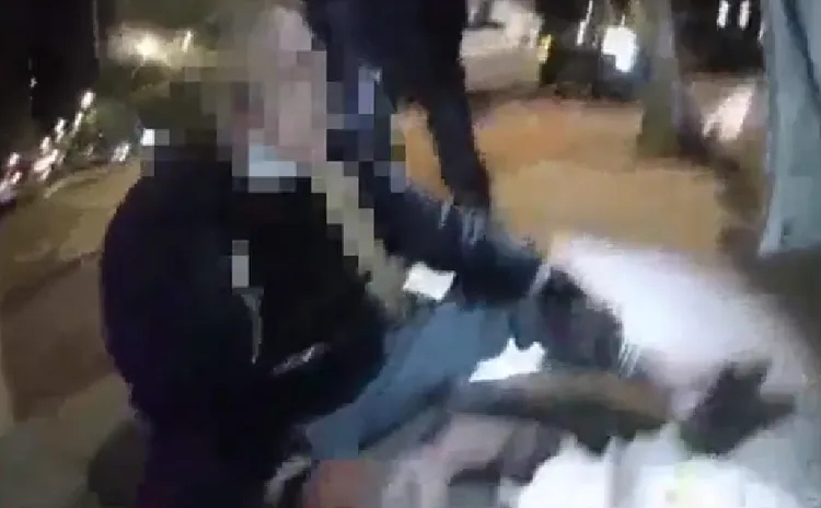 警方逮捕楊男。翻攝畫面