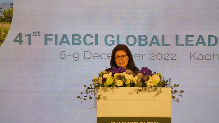 世界不動產聯盟總會會長蘇珊．葛林菲德(Ms. Susan Greenfield)指出，高雄的蛻變讓城市充滿願景，亦呼應了活動綠色復甦主題。葉家銘攝