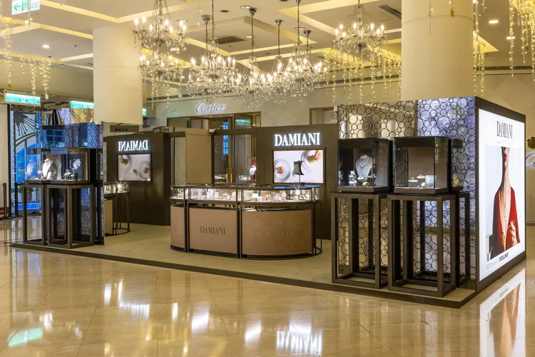 DAMIANI微風廣場時尚概念店以珠寶盒為靈感打造。品牌提供