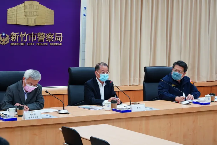 警政署長黃明昭至新竹市警察局視察。警方提供