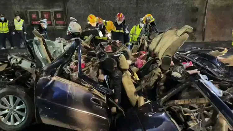 現場救援情況。翻攝自微博