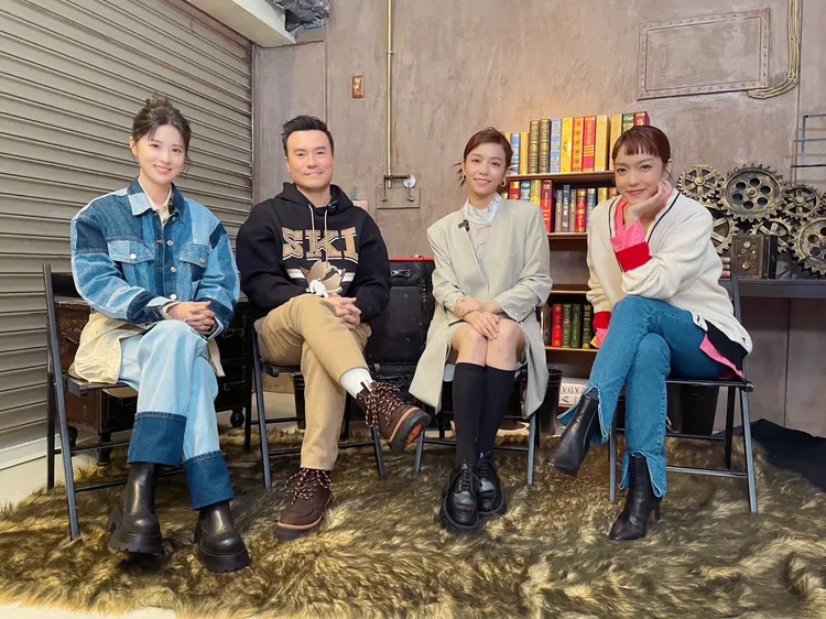 《台灣犯罪故事》4位演員林予晞、李銘忠、宋芸樺和李霈瑜齊聚線上直播。Disney+提供