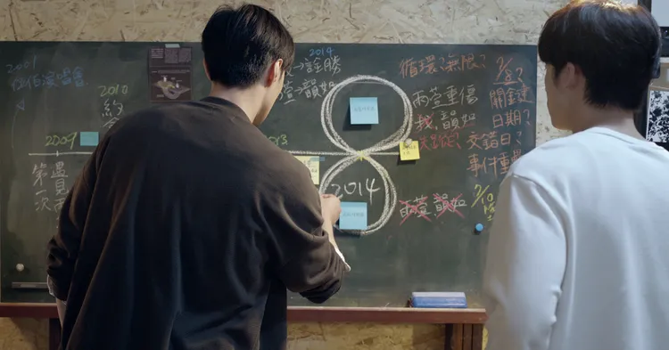 《想見你》2分鐘正式預告釋出，李子維、王詮勝同框剖析時空線。車庫娛樂、三鳳製作提供