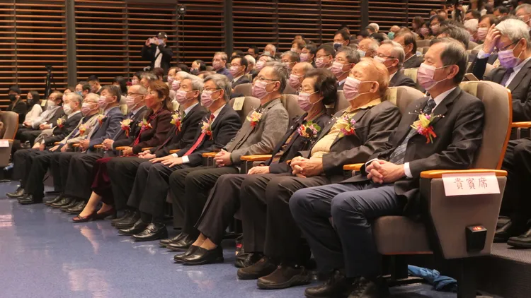 國衛院第七任院長下午舉行就職典禮，國家衛生、醫療有名望者聚集一堂。楊永盛攝