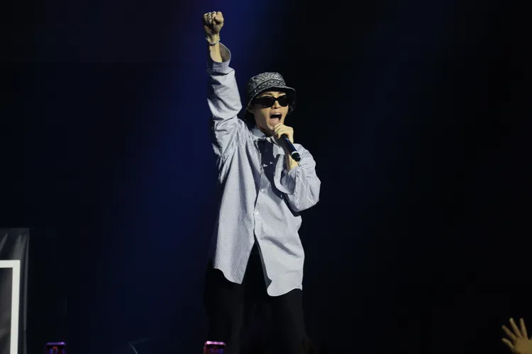 Tablo中韓文夾雜，驚嘆台粉韓文很好。鄭孟晃攝