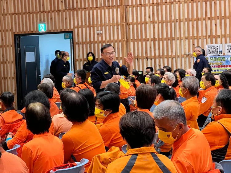 新北警局長黃宗仁到場慰勞。警方提供