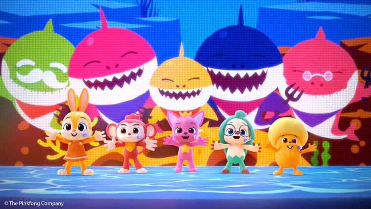 《碰碰狐音樂電影 : 奇幻城嘉年華》首次登上台灣大銀幕，中間會有兒童洗腦神曲《Baby Shark》。台北双喜提供