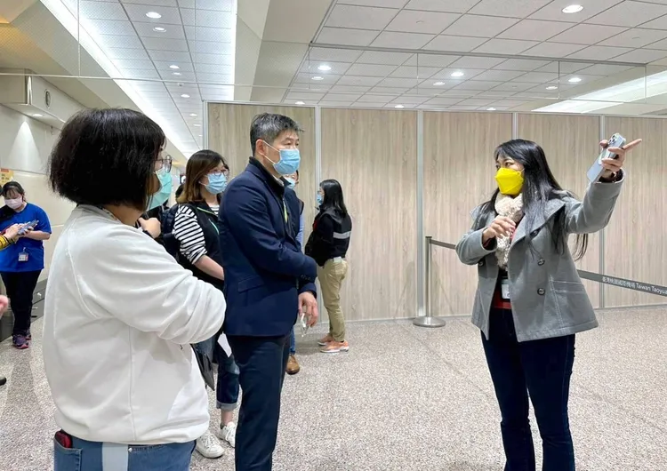 機場公司總經理范孝倫至現場視察。桃機提供