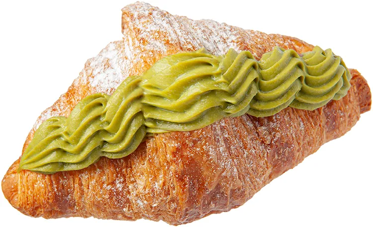 抹茶卡士達可頌重磅回歸，單顆售價49元。業者提供