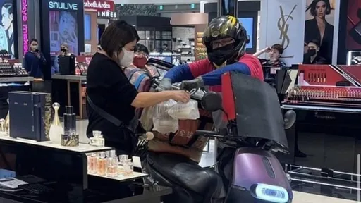 漢神巨蛋抗議機車騎進專櫃 熊貓反擊!揚言公布是誰「指定送到櫃位」