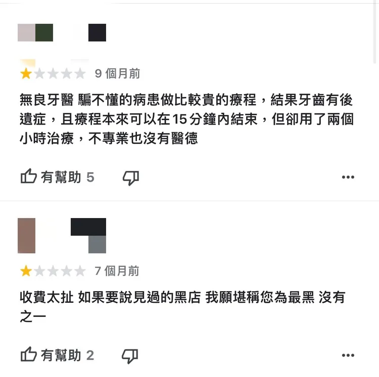 傅姓醫師的評價，網路上罵得兇。翻攝自Google地圖