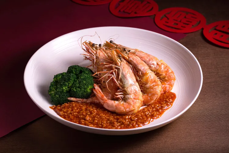 酒醪乾燒海虎蝦。業者提供