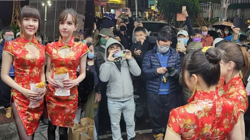 田慎节旗袍开洞炸出雪乳 「超凶」发鸡排谢票!男粉丝暴动狂挤拍照