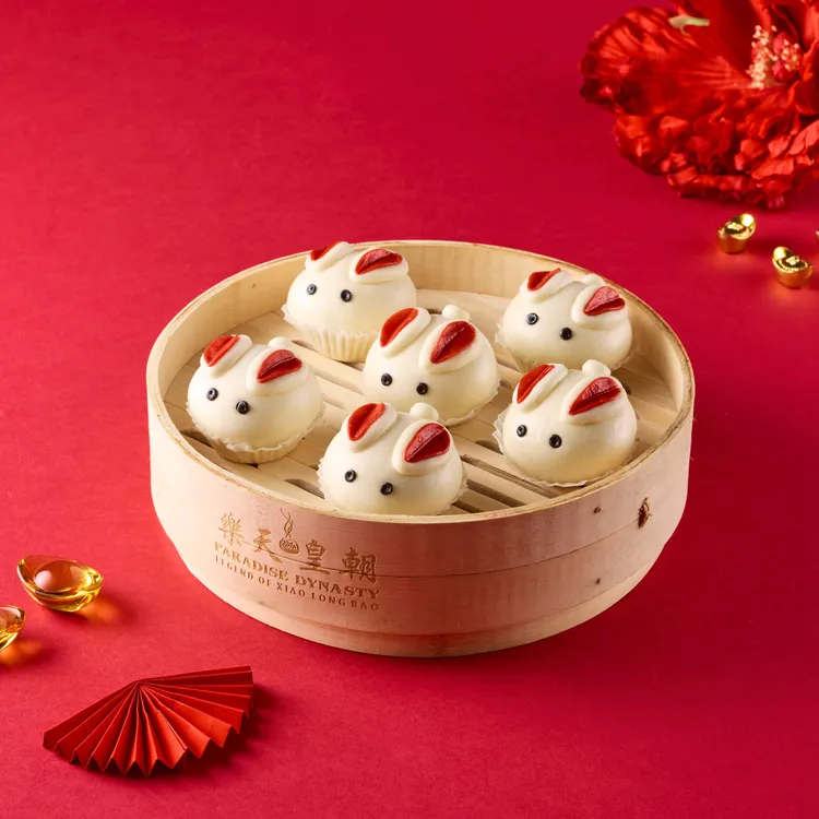 樂天皇朝期間限定的萌兔巧克力流沙包。業者提供